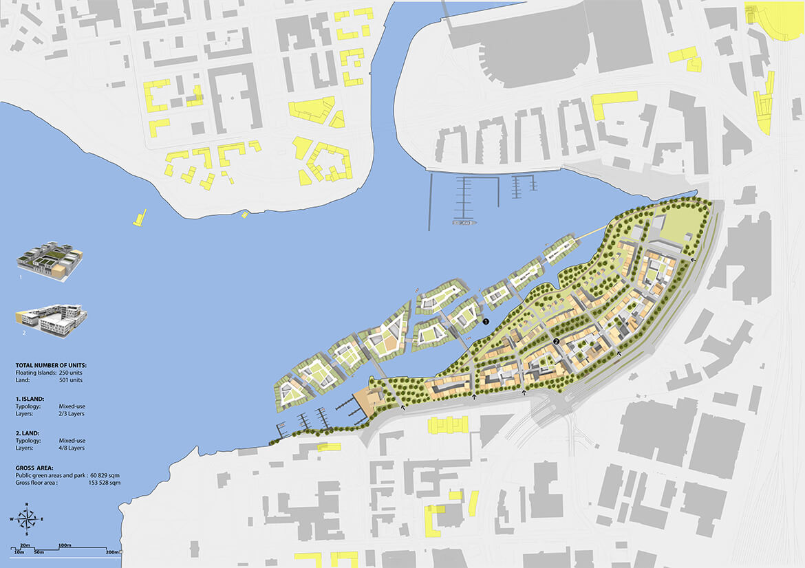 Waterstudio, Blue+Green Stram, Building Blocks, Masterplan