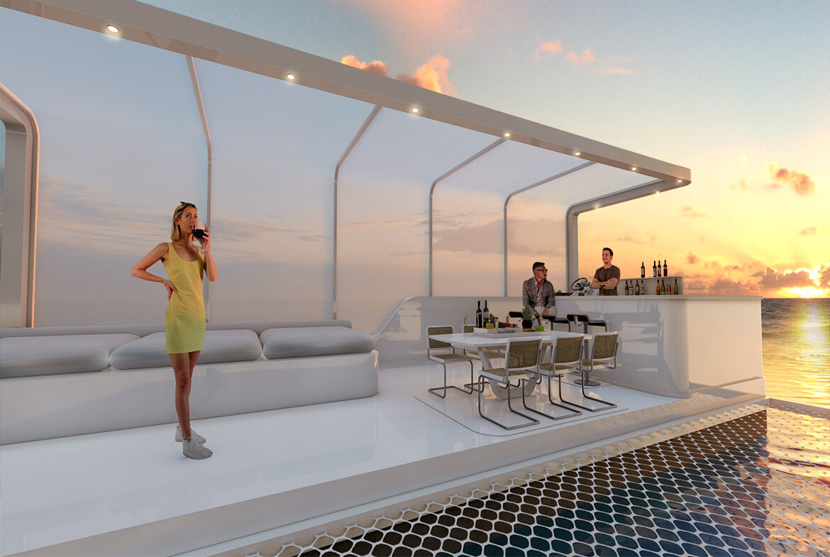Waterstudio, Uniq Dining, Covered Option, Floating Restaurant, Sunset View