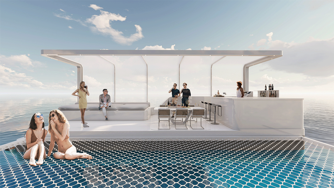 Waterstudio, Uniq Dining, Floating Restaurant, Covered Option, Different Configurations